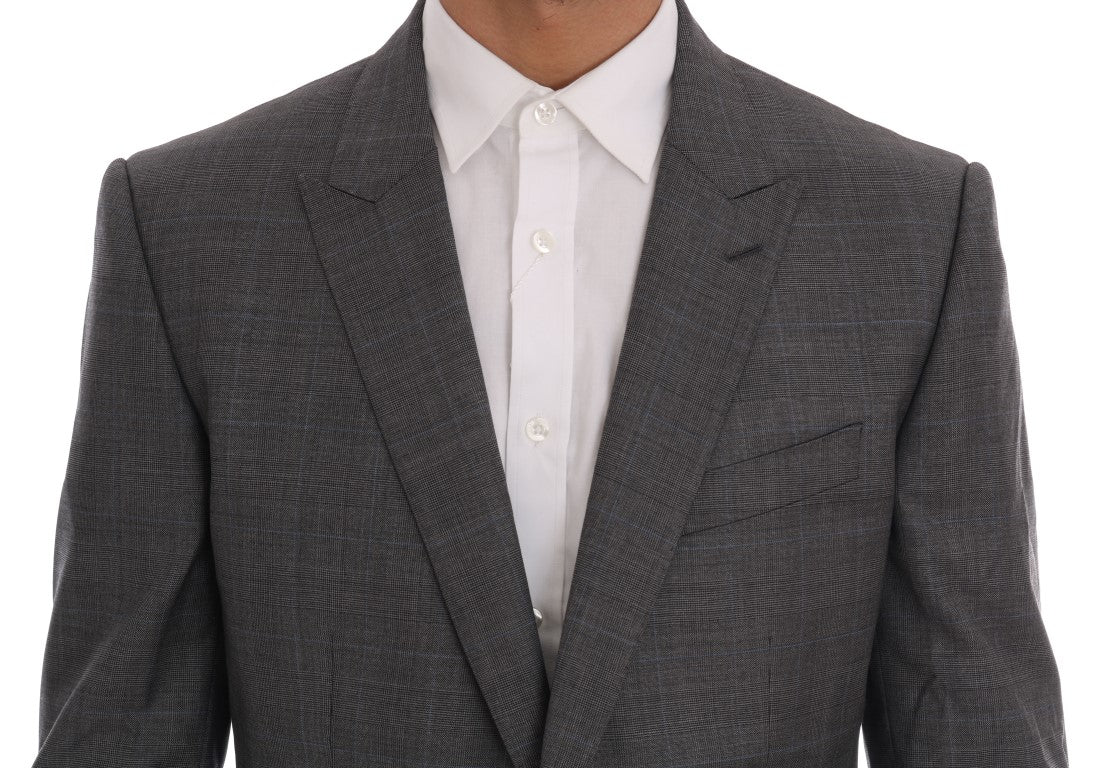 Dolce & Gabbana Gray Wool MARTINI Slim Blazer Dolce & Gabbana