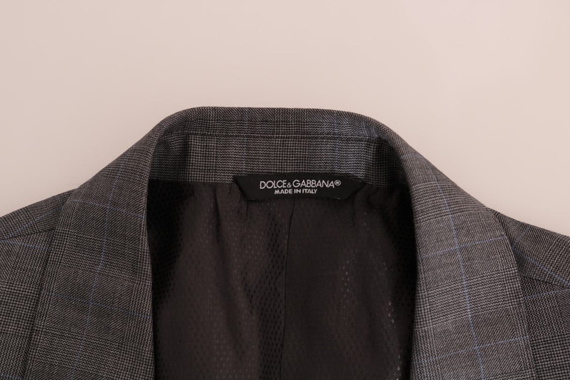 Dolce & Gabbana Gray Wool MARTINI Slim Blazer Dolce & Gabbana