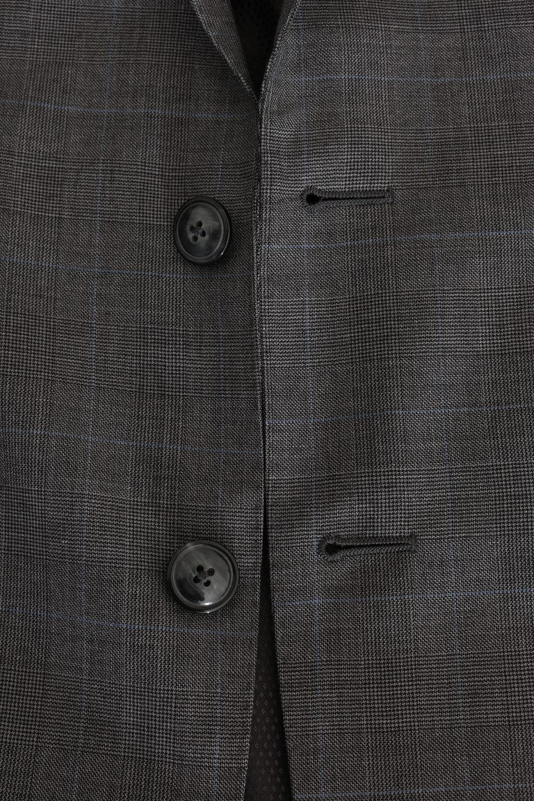 Dolce & Gabbana Gray Wool MARTINI Slim Blazer Dolce & Gabbana