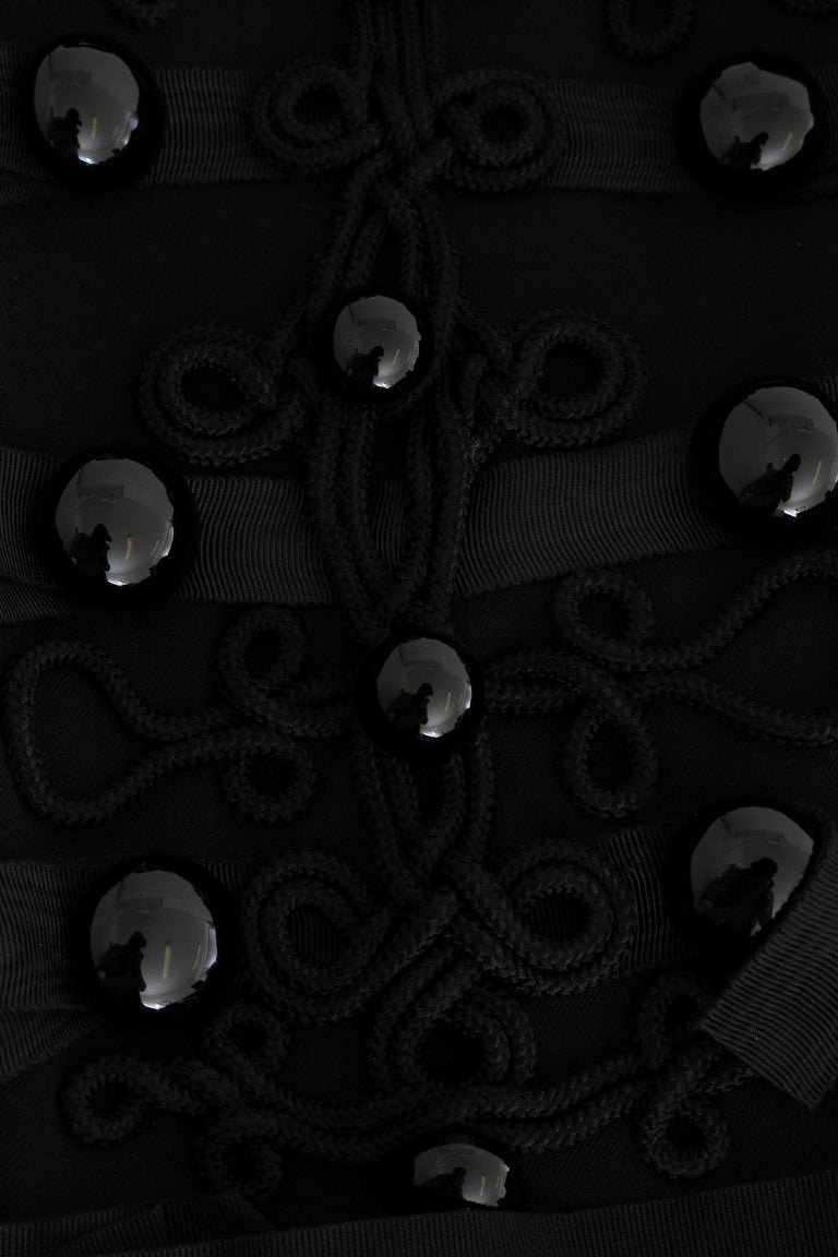 Dolce & Gabbana Black Wool Trench Jacket Dolce & Gabbana