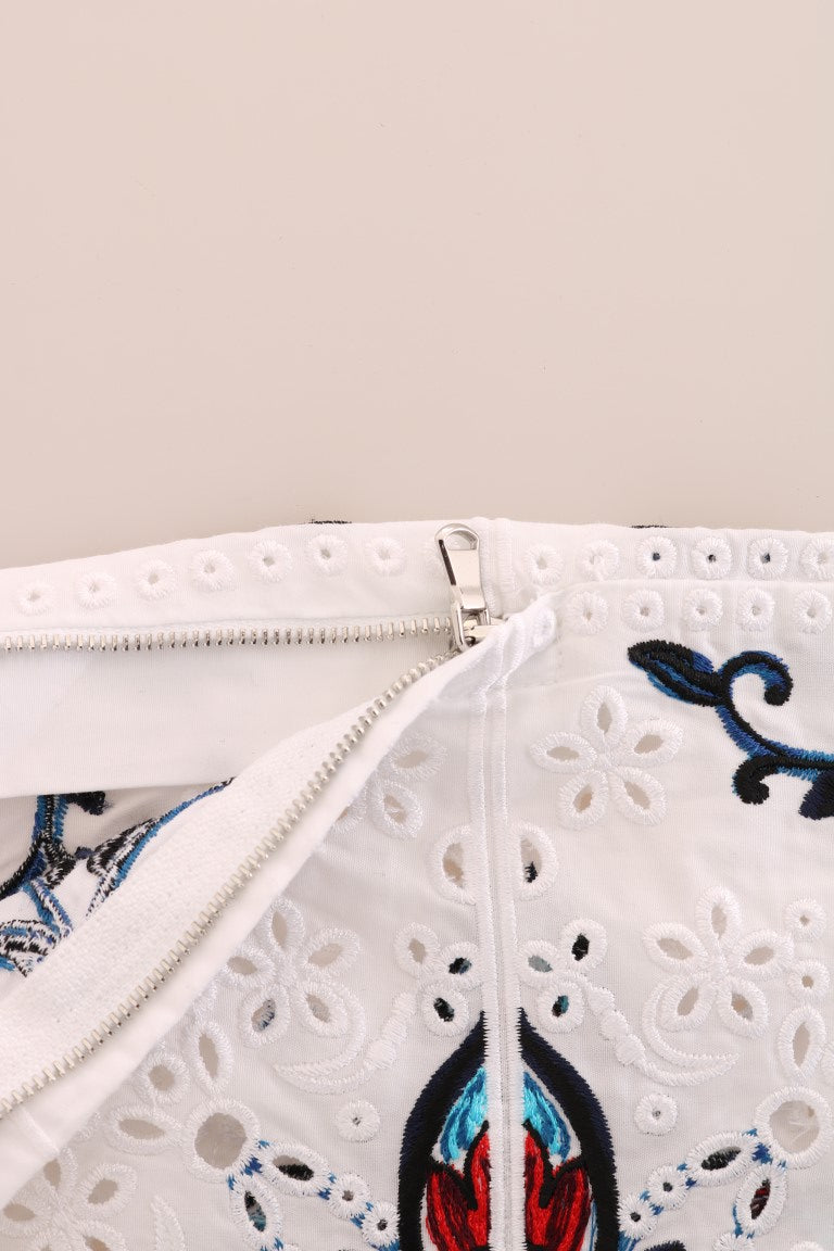 Dolce & Gabbana Mulicolor Majolica Cutout Capri Pants Dolce & Gabbana