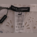 Dolce & Gabbana Mulicolor Majolica Cutout Capri Pants