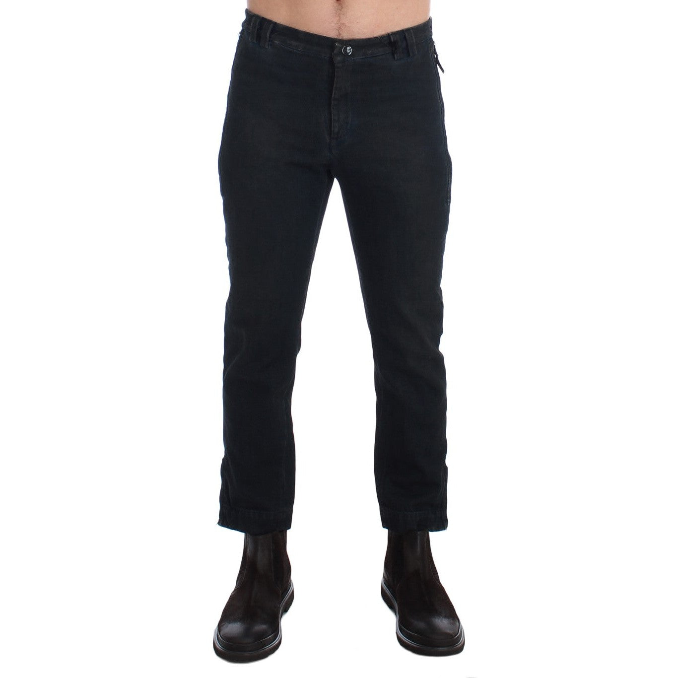 Costume National Blue Cotton Slim Pants Denim Jeans Costume National