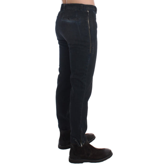 Costume National Blue Cotton Slim Pants Denim Jeans Costume National