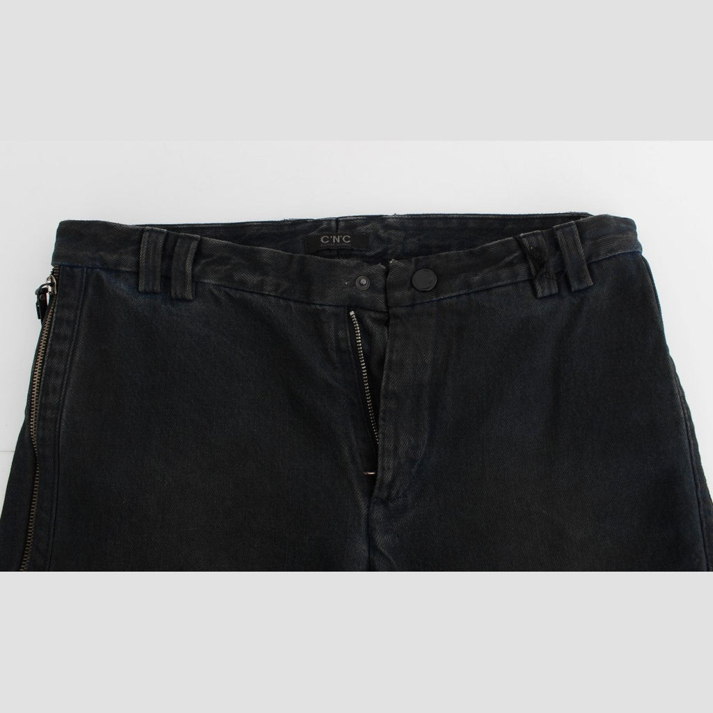 Costume National Blue Cotton Slim Pants Denim Jeans