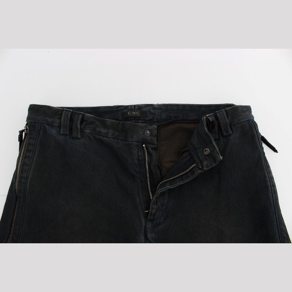Costume National Blue Cotton Slim Pants Denim Jeans