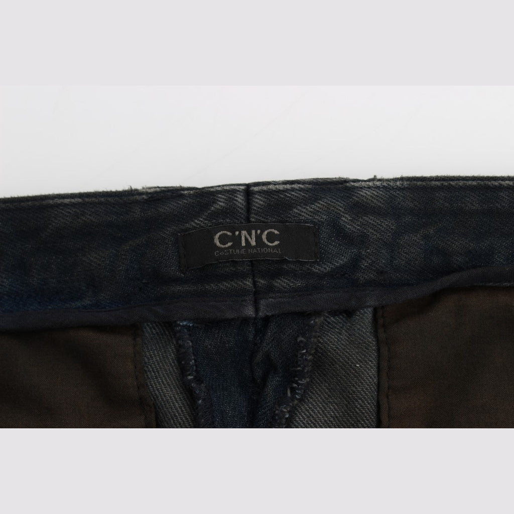 Costume National Blue Cotton Slim Pants Denim Jeans