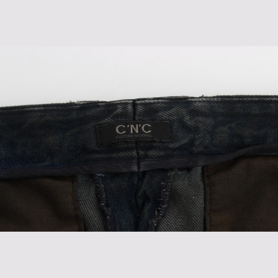 Costume National Blue Cotton Slim Pants Denim Jeans