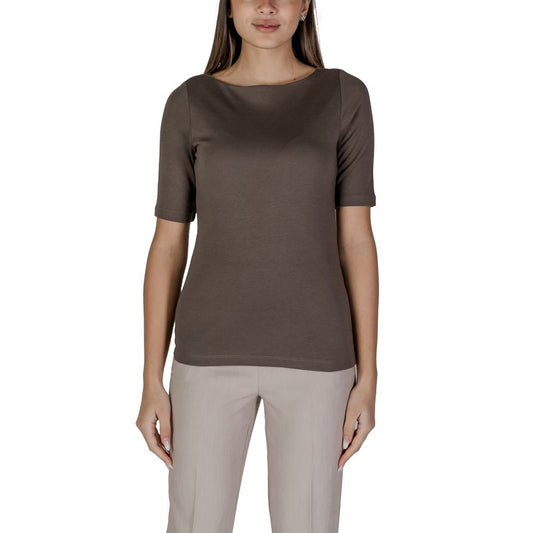 Street One Brown Cotton T-Shirt Street One