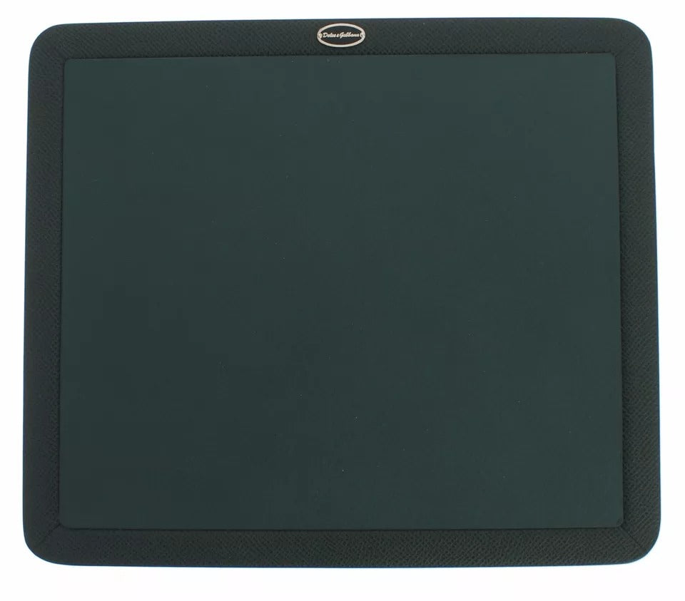 Dolce & Gabbana Green Leather Mouse Pad Dolce & Gabbana