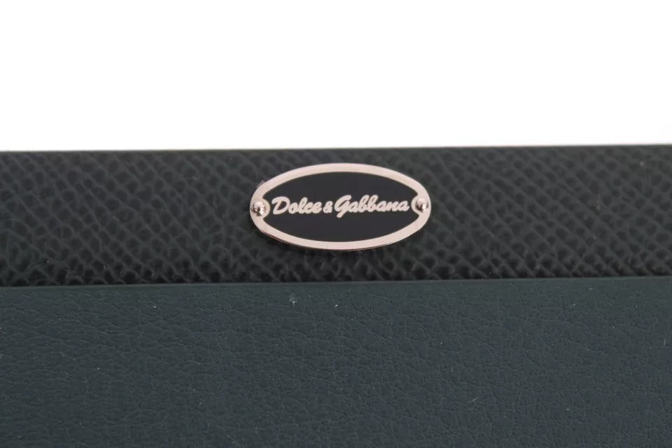 Dolce & Gabbana Green Leather Mouse Pad Dolce & Gabbana