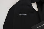 Dolce & Gabbana Black Wool Silk Vest Dolce & Gabbana