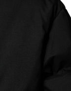 Dolce & Gabbana Black Nylon Puffer Men Full Zip Jacket - Eljoys Fashion 