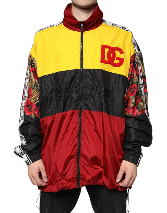 Dolce & Gabbana Multicolor Patchwork Men Full Zip Sweater Dolce & Gabbana