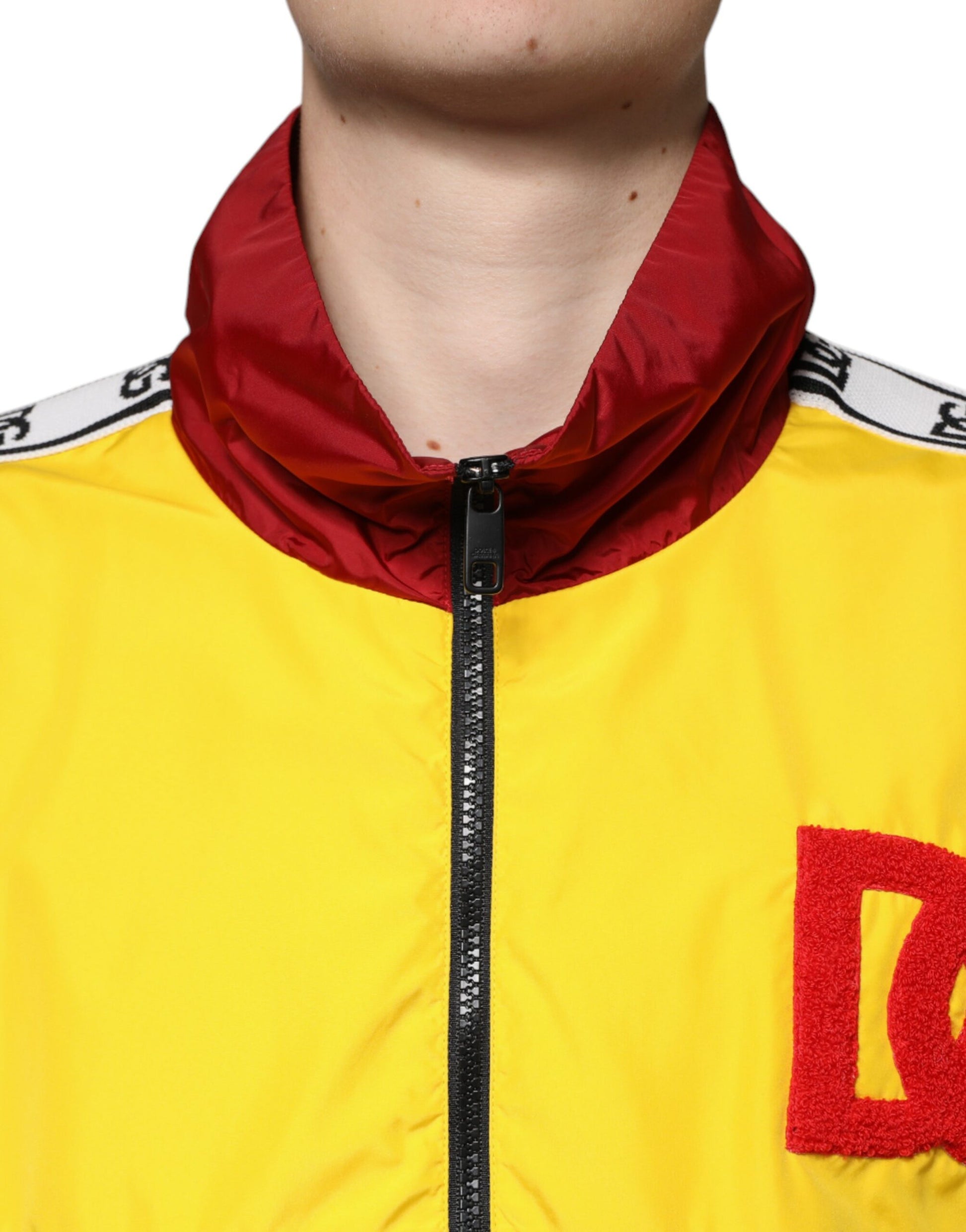 Dolce & Gabbana Multicolor Patchwork Men Full Zip Sweater Dolce & Gabbana