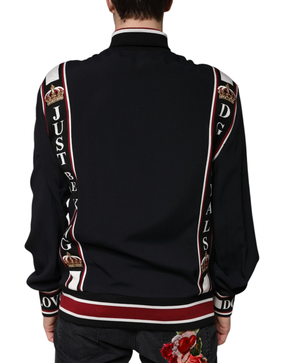 Dolce & Gabbana Black DG King Full Zip Sweatshirt Sweater - Eljoys Fashion 