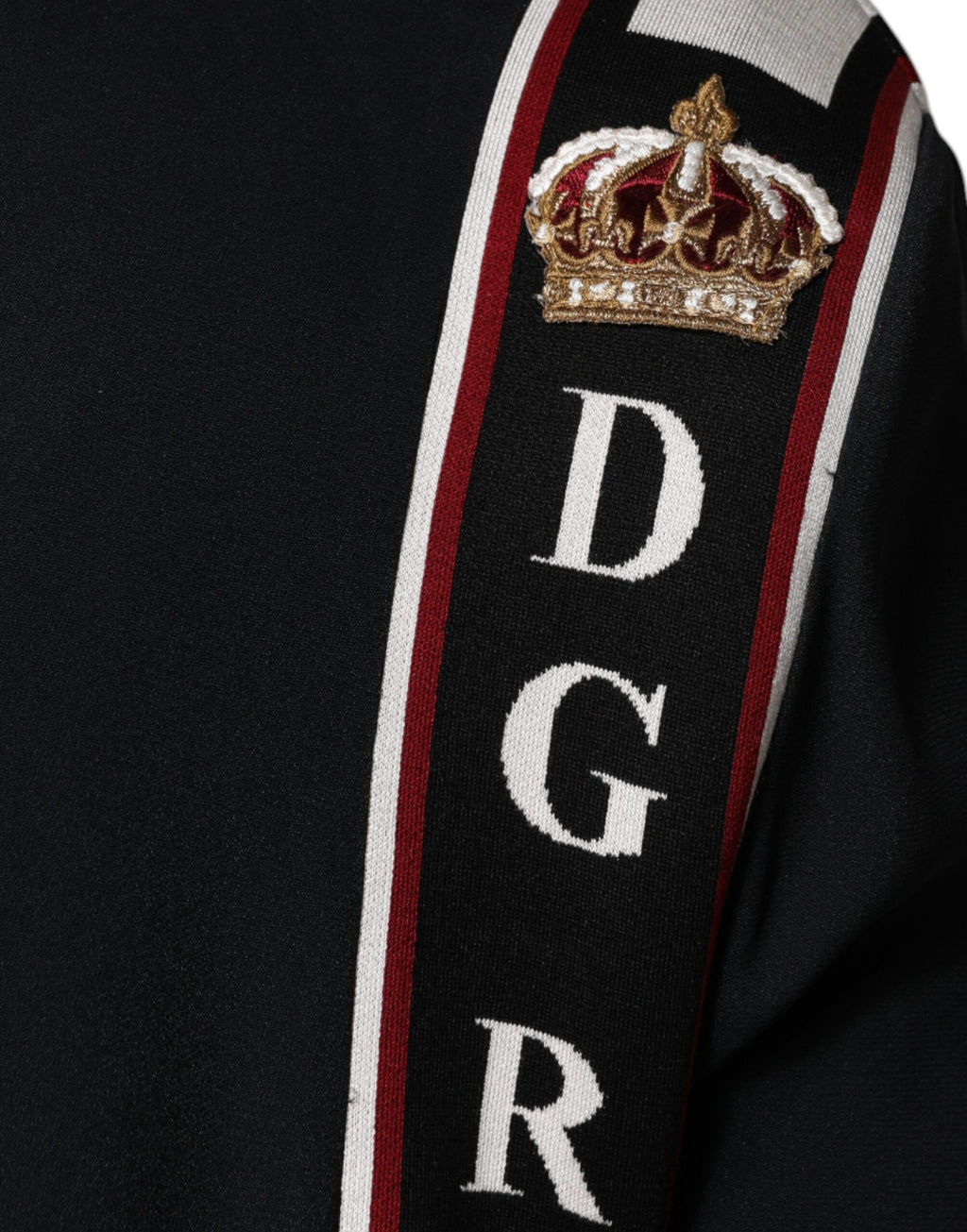 Dolce & Gabbana Black DG King Full Zip Sweatshirt Sweater - Eljoys Fashion 