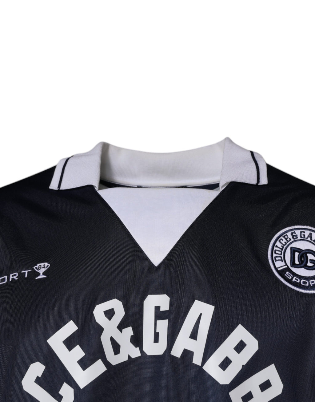 Dolce & Gabbana Blue Logo Jersey Collared Pullover Sweater - Eljoys Fashion 