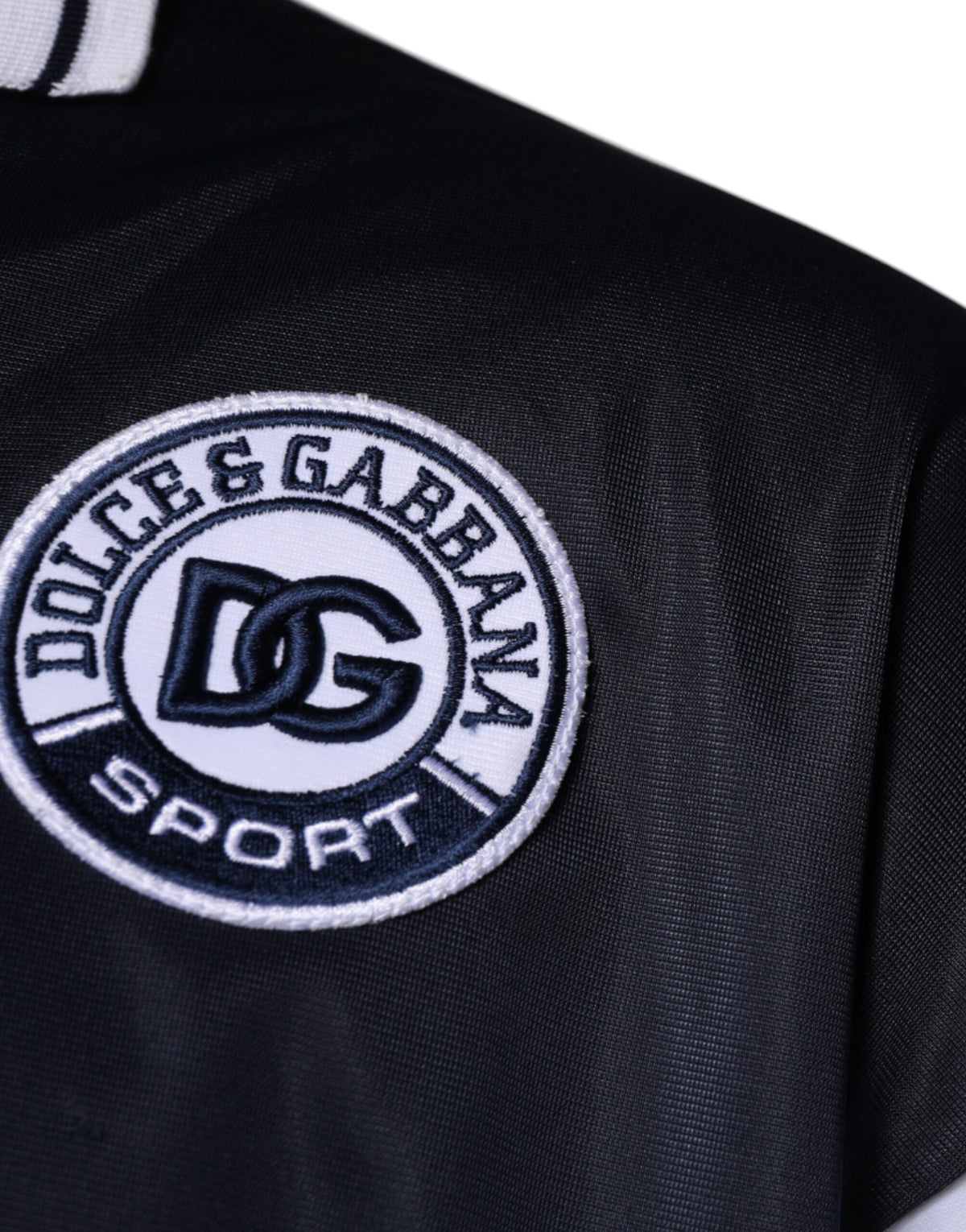 Dolce & Gabbana Blue Logo Jersey Collared Pullover Sweater - Eljoys Fashion 