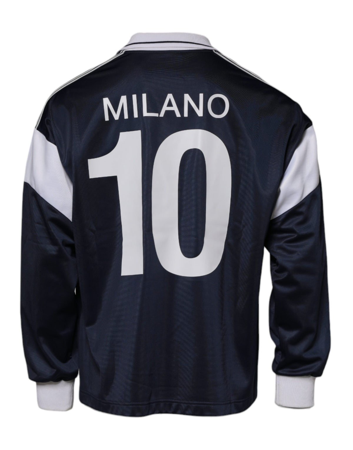 Dolce & Gabbana Blue Logo Jersey Collared Pullover Sweater - Eljoys Fashion 