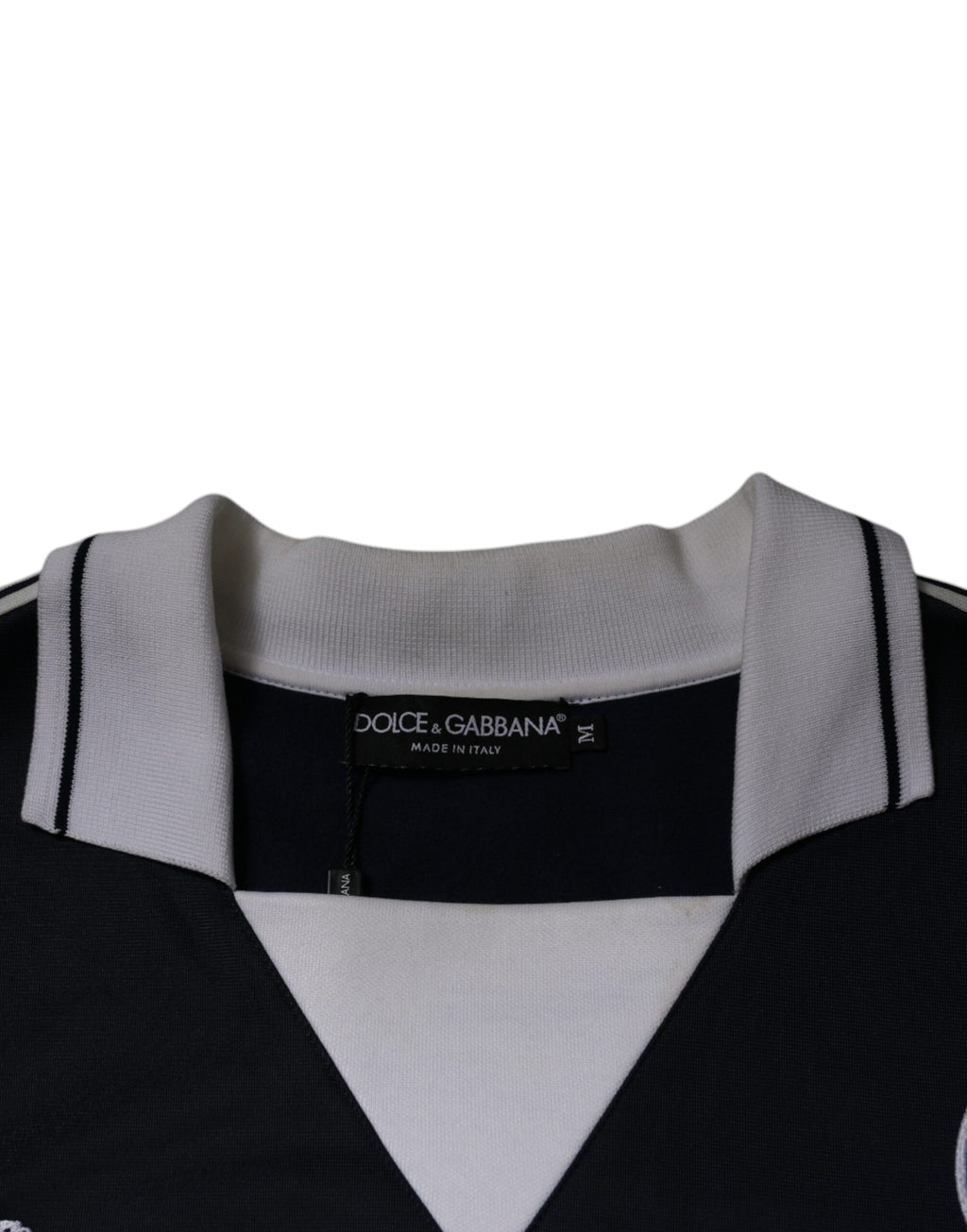 Dolce & Gabbana Blue Logo Jersey Collared Pullover Sweater - Eljoys Fashion 