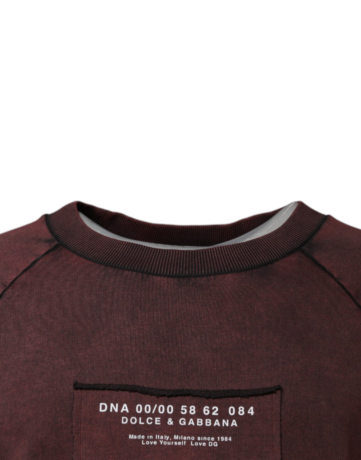 Dolce & Gabbana Brown Logo Cotton Crew Neck Pullover Sweater Dolce & Gabbana