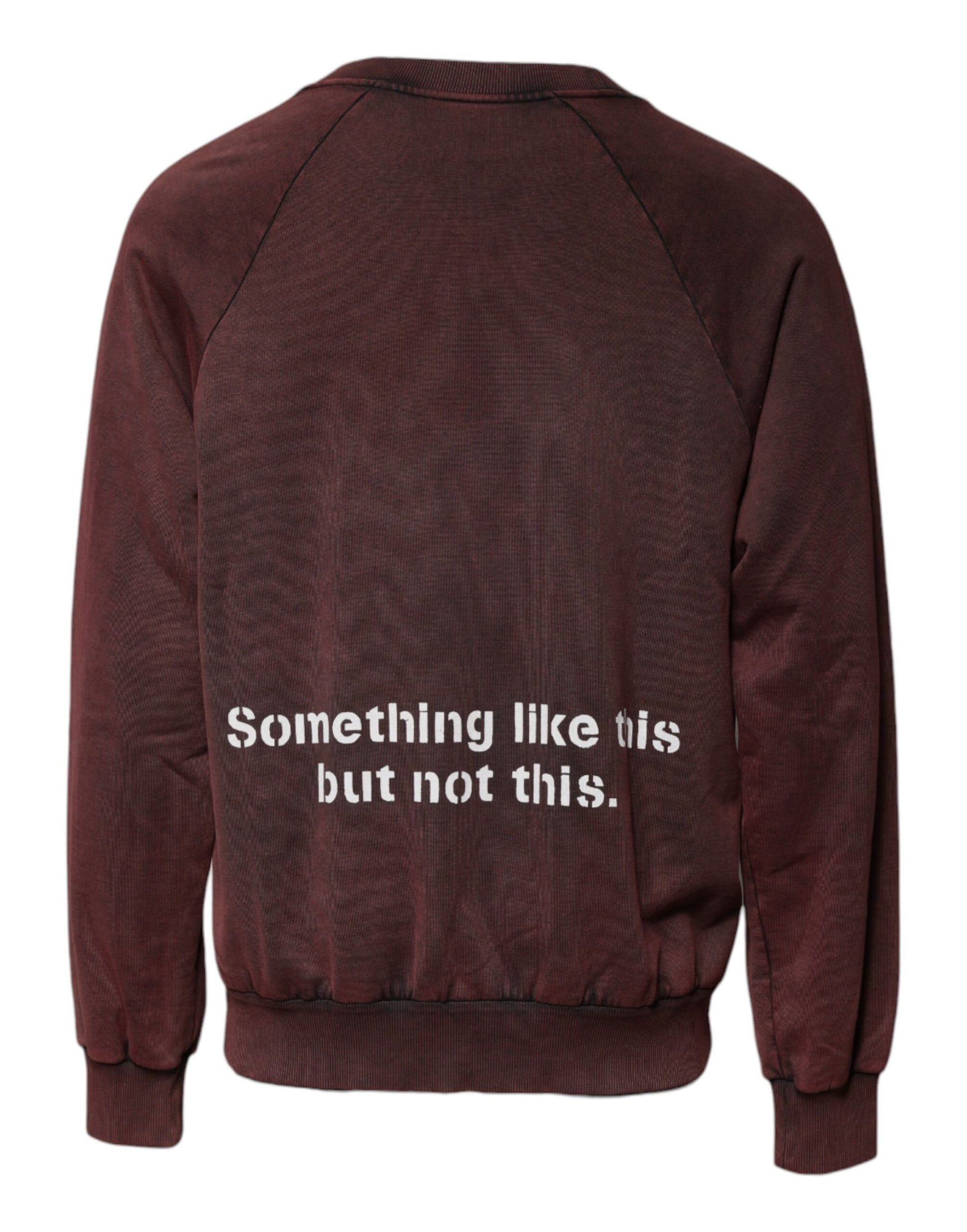 Dolce & Gabbana Brown Logo Cotton Crew Neck Pullover Sweater Dolce & Gabbana