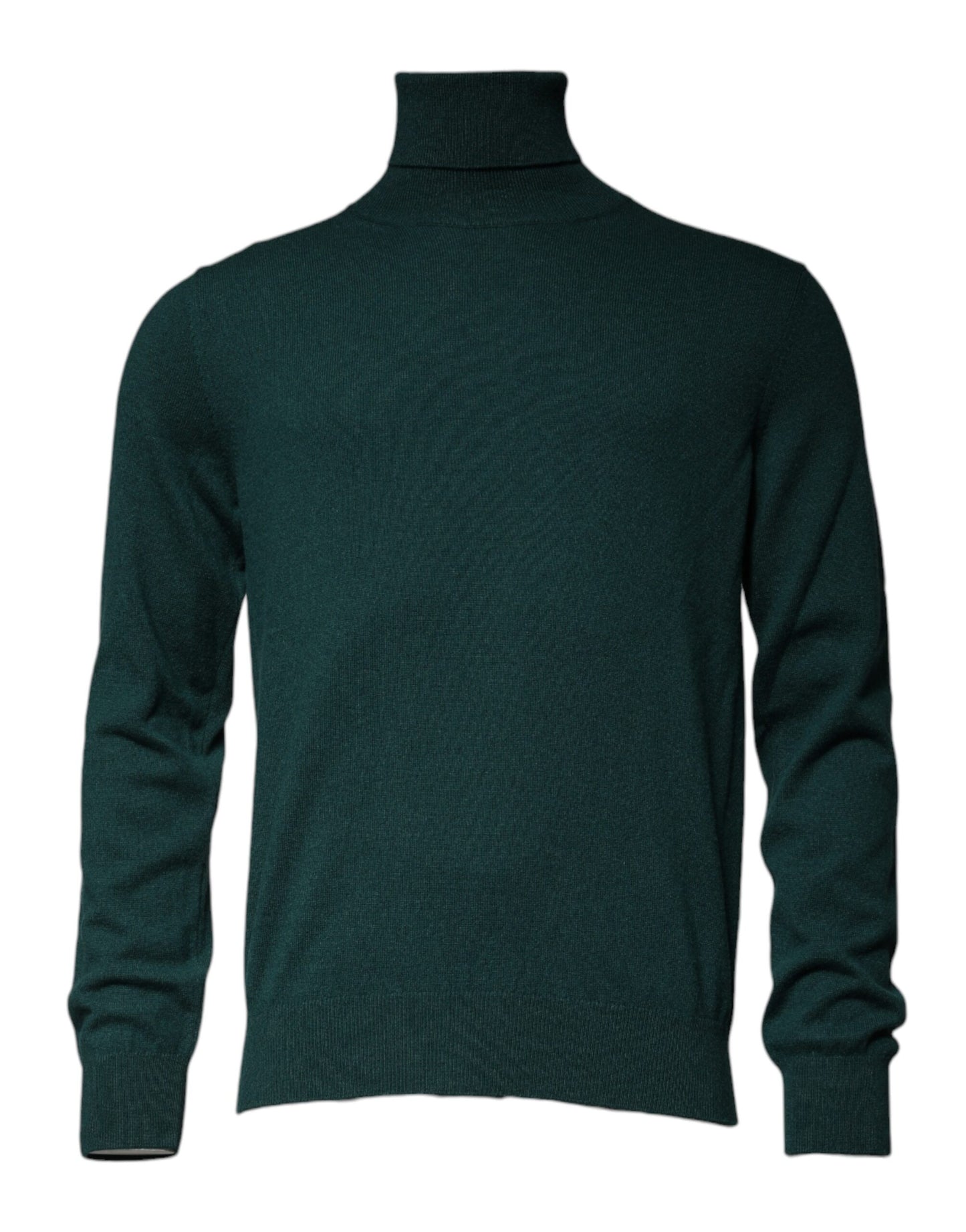 Dolce & Gabbana Green Cashmere Turtleneck Men Pullover Sweater Dolce & Gabbana