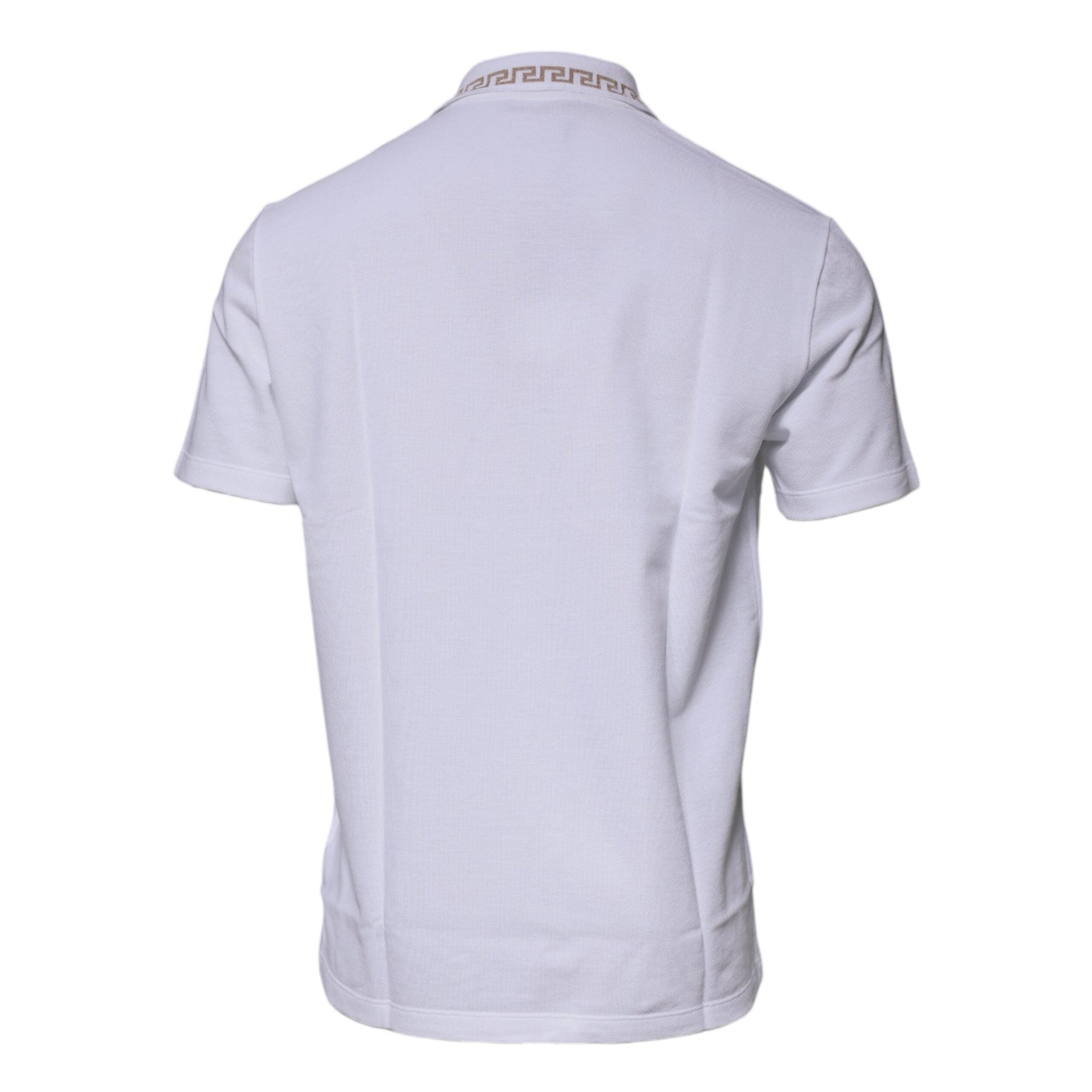 Versace White Viscose Collared Men Polo Short Sleeves T-shirt Versace
