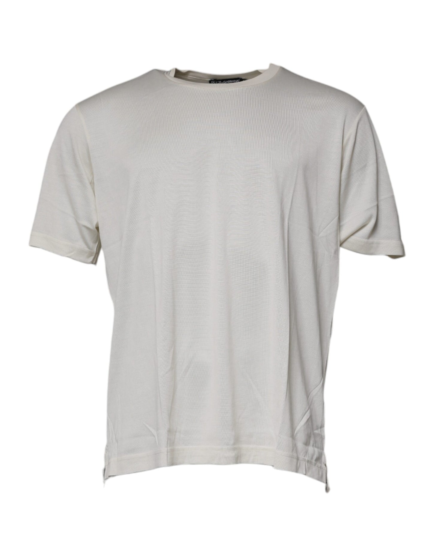 Dolce & Gabbana Off White Crew Neck Short Sleeve T-shirt Dolce & Gabbana