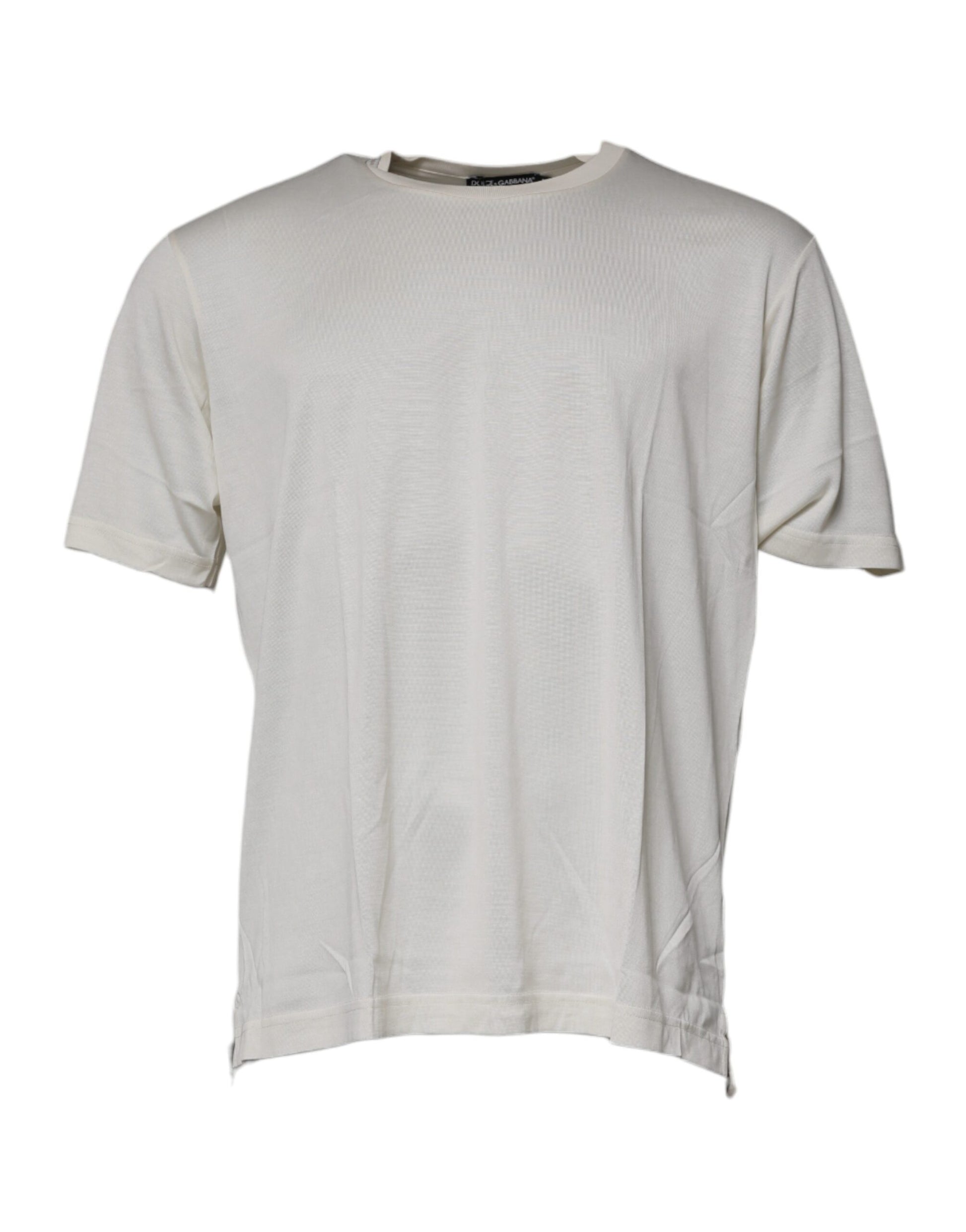 Dolce & Gabbana Off White Crew Neck Short Sleeve T-shirt Dolce & Gabbana