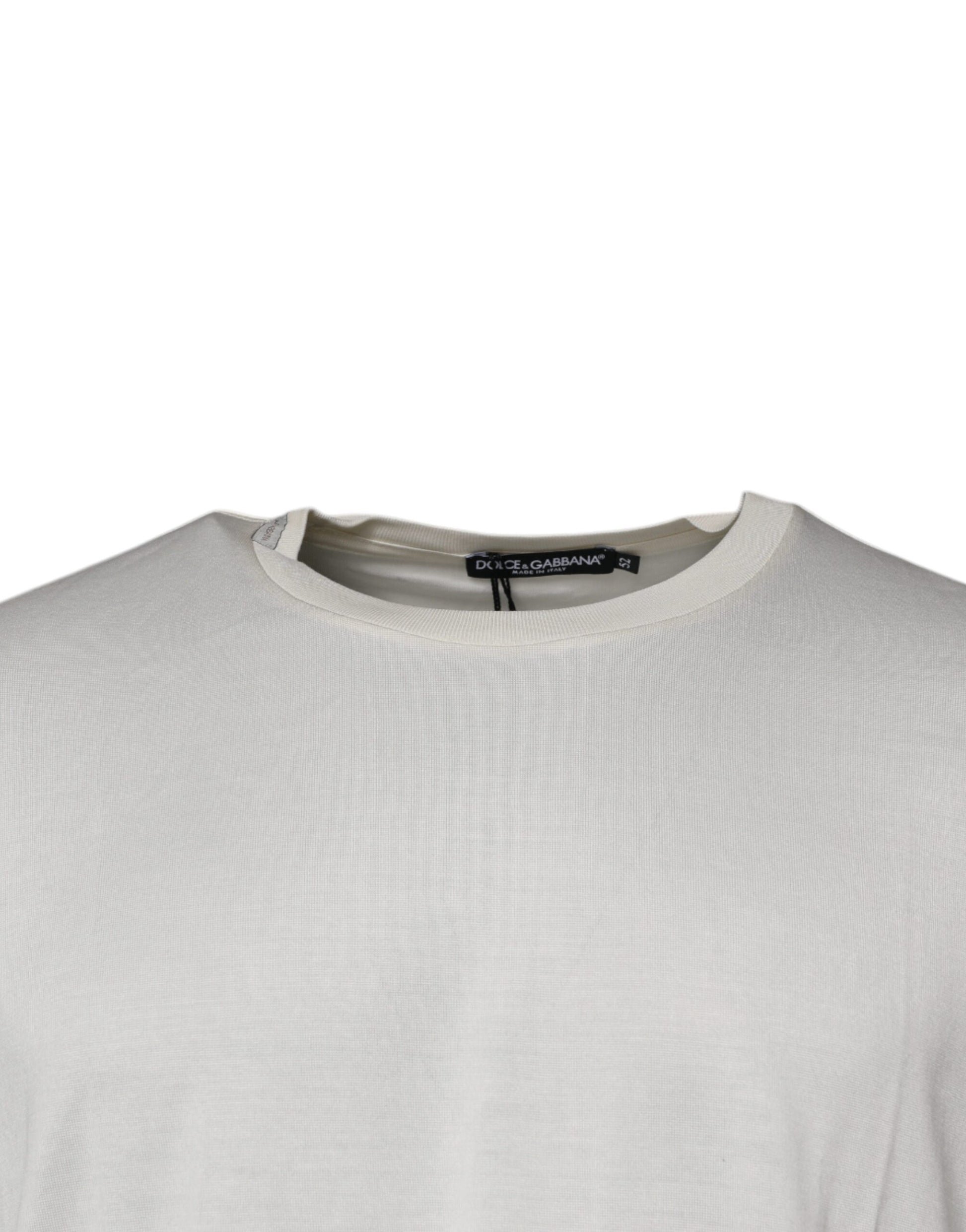 Dolce & Gabbana Off White Crew Neck Short Sleeve T-shirt Dolce & Gabbana