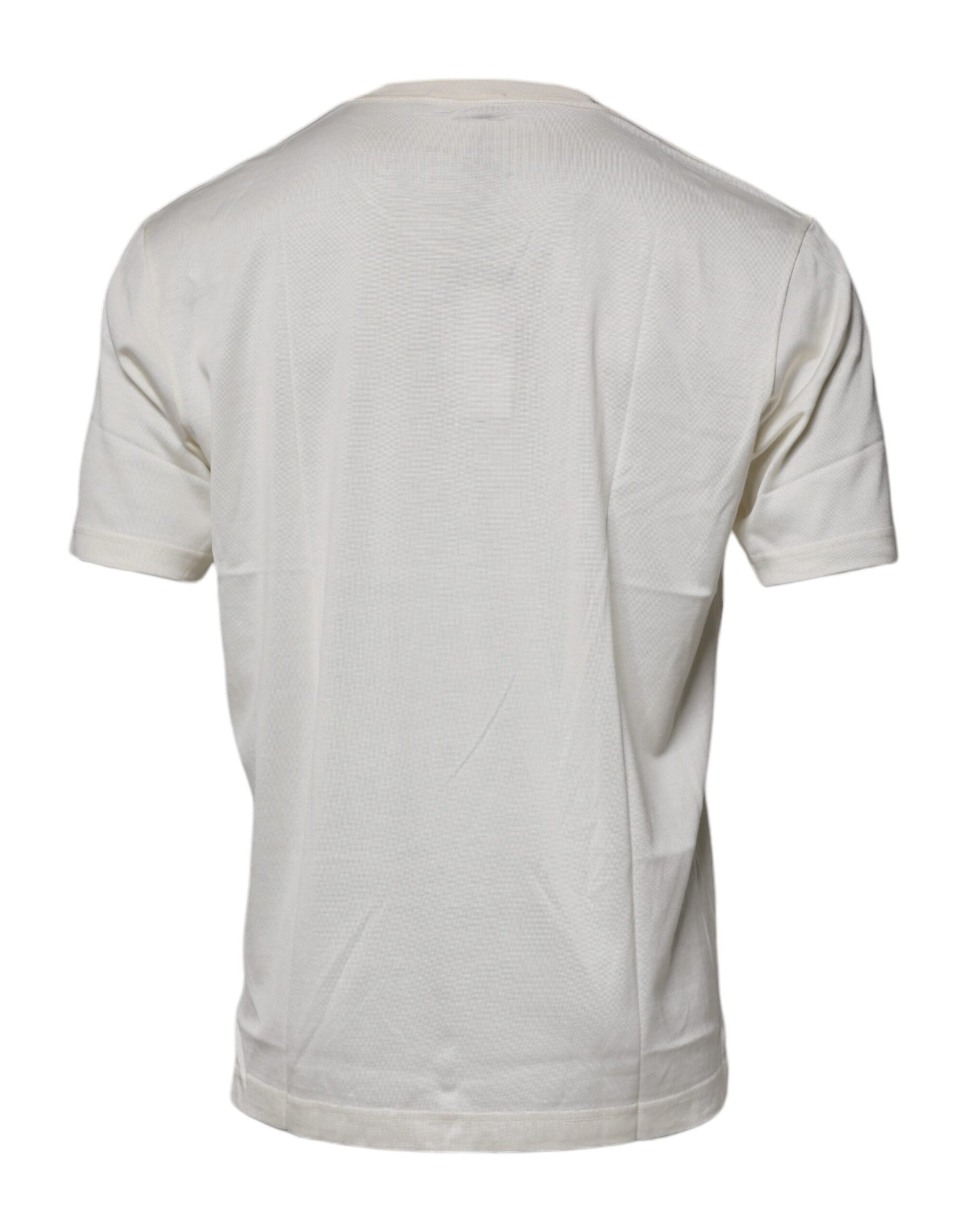Dolce & Gabbana Off White Crew Neck Short Sleeve T-shirt Dolce & Gabbana