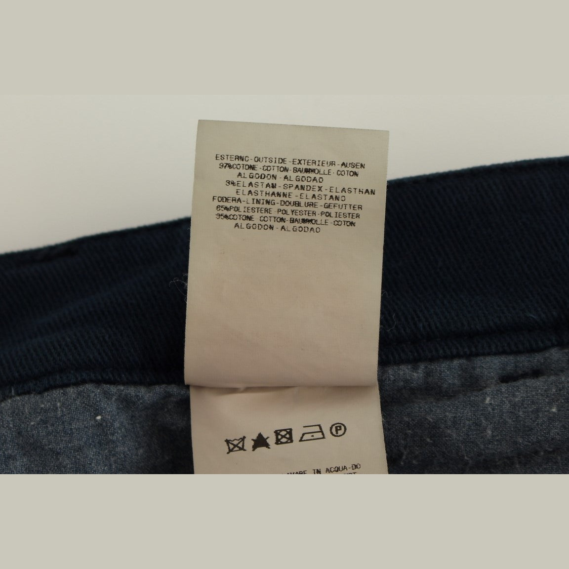 GF Ferre Blue Stretch Straight Fit Pants Chinos