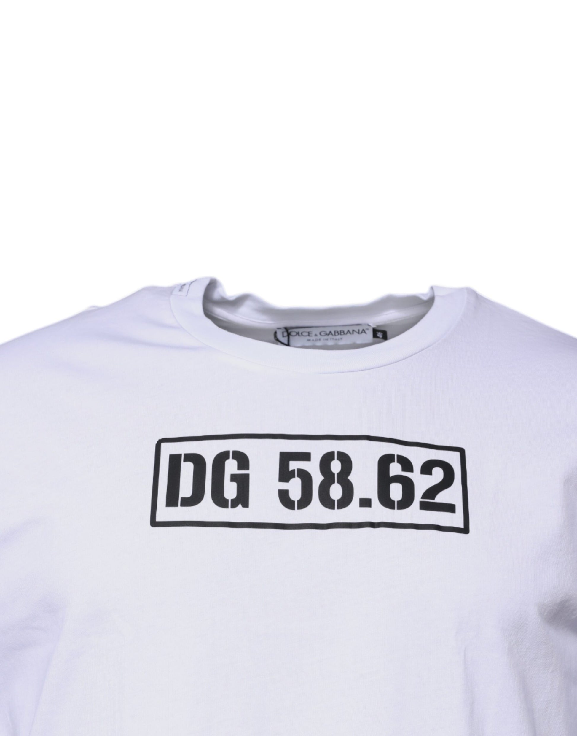 Dolce & Gabbana White DG Logo Cotton Crew Neck T-shirt Dolce & Gabbana