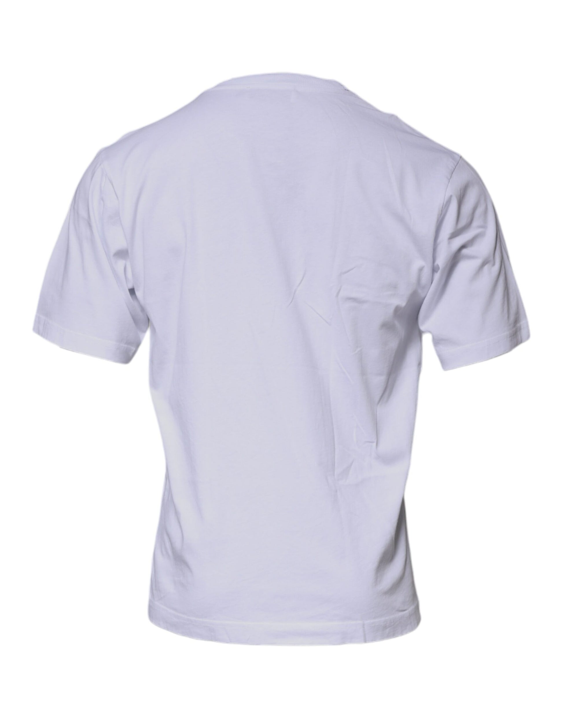 Dolce & Gabbana White DG Logo Cotton Crew Neck T-shirt Dolce & Gabbana
