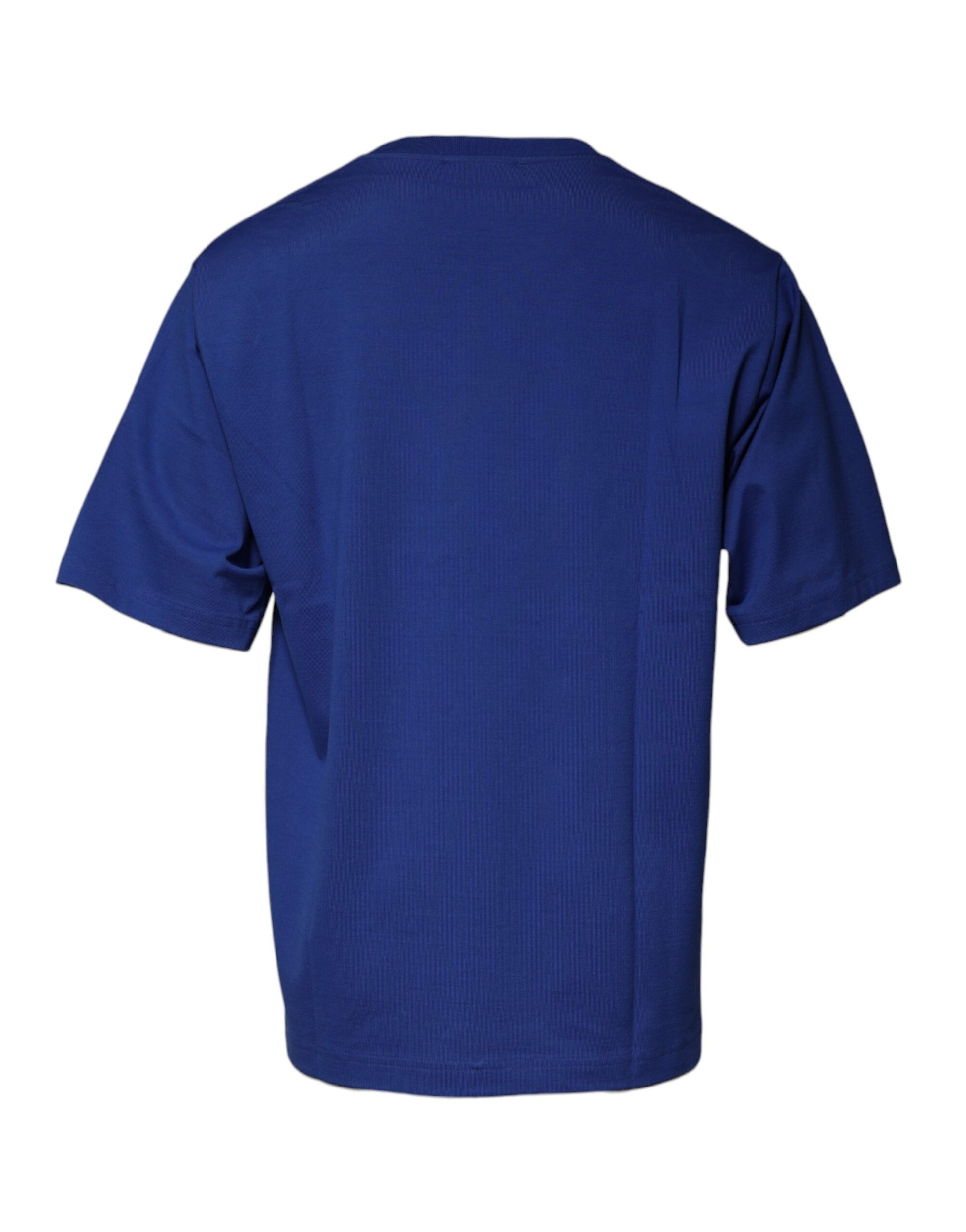 Dolce & Gabbana Blue Logo Print Cotton Men Crew Neck T-shirt Dolce & Gabbana
