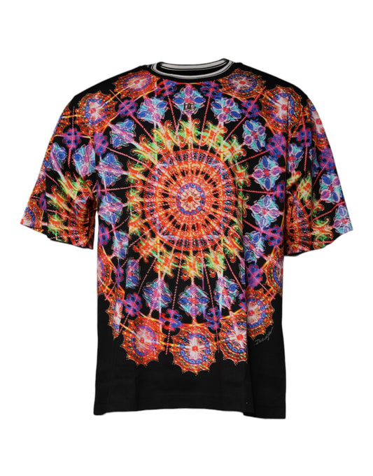 Dolce & Gabbana Multicolor Kaleidoscope Men Short Sleeves T-shirt Dolce & Gabbana