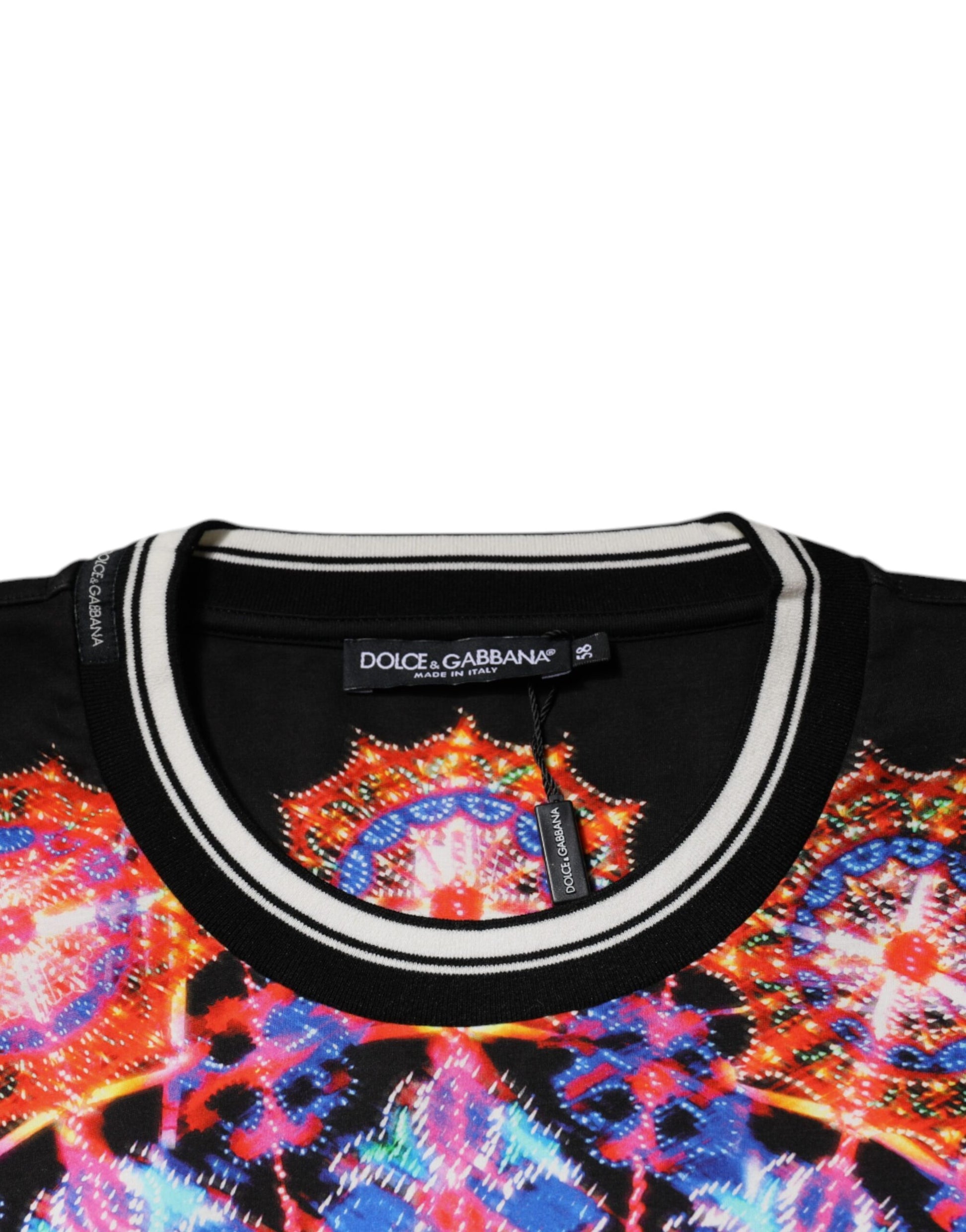 Dolce & Gabbana Multicolor Kaleidoscope Men Short Sleeves T-shirt Dolce & Gabbana