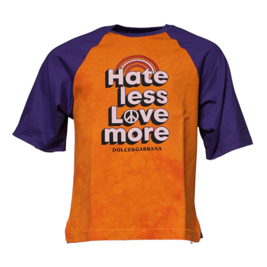 Dolce & Gabbana Orange Purple Graphic Print Short Sleeves T-shirt Dolce & Gabbana