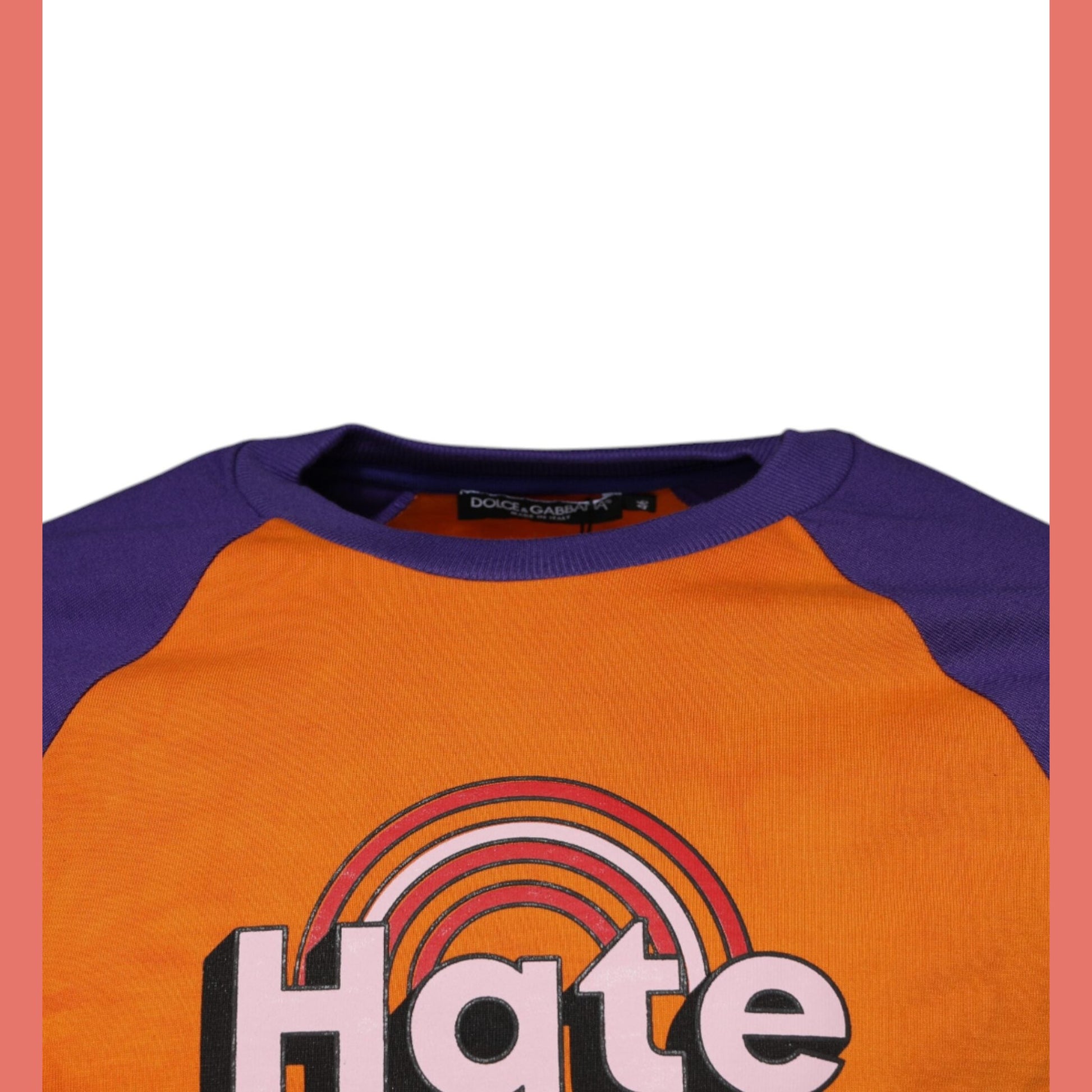 Dolce & Gabbana Orange Purple Graphic Print Short Sleeves T-shirt Dolce & Gabbana