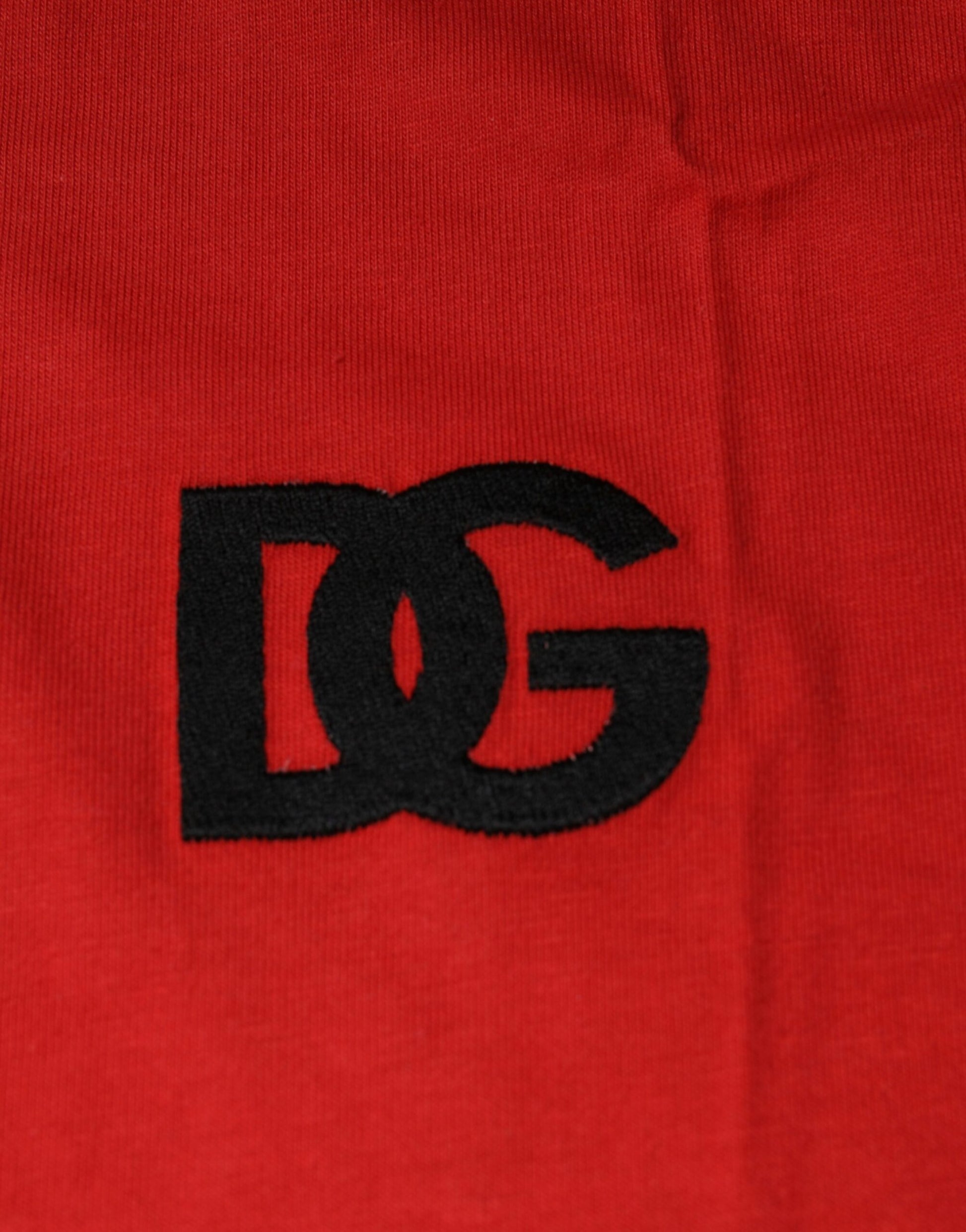 Dolce & Gabbana Red DG Logo Cotton Crew Neck T-shirt Dolce & Gabbana