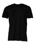 Dolce & Gabbana Black Crew Neck Short Sleeve T-shirt - Eljoys Fashion 