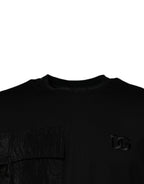 Dolce & Gabbana Black Crew Neck Short Sleeve T-shirt - Eljoys Fashion 