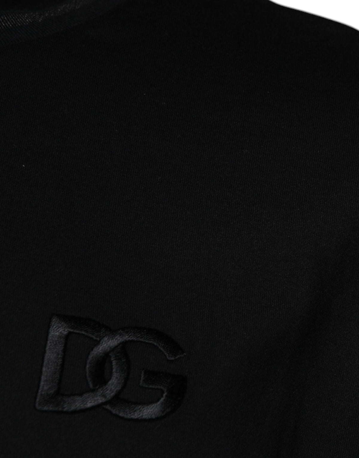Dolce & Gabbana Black Crew Neck Short Sleeve T-shirt - Eljoys Fashion 