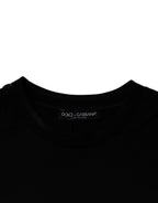 Dolce & Gabbana Black Crew Neck Short Sleeve T-shirt - Eljoys Fashion 