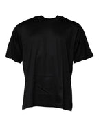 Dolce & Gabbana Black Crew Neck Short Sleeve T-shirt - Eljoys Fashion 
