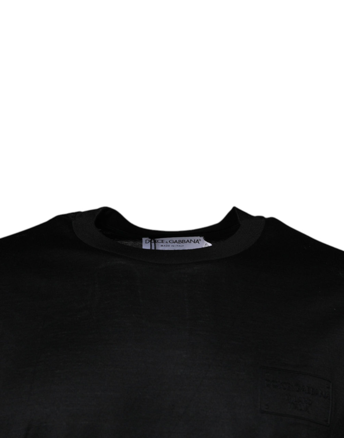 Dolce & Gabbana Black Crew Neck Short Sleeve T-shirt - Eljoys Fashion 