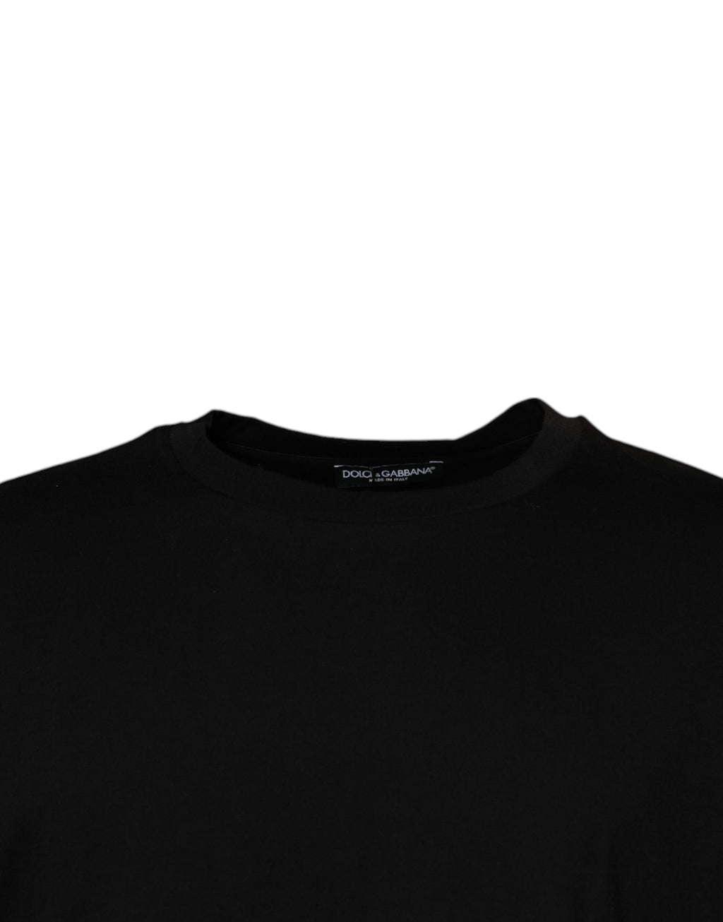 Dolce & Gabbana Black Crew Neck Short Sleeve T-shirt - Eljoys Fashion 