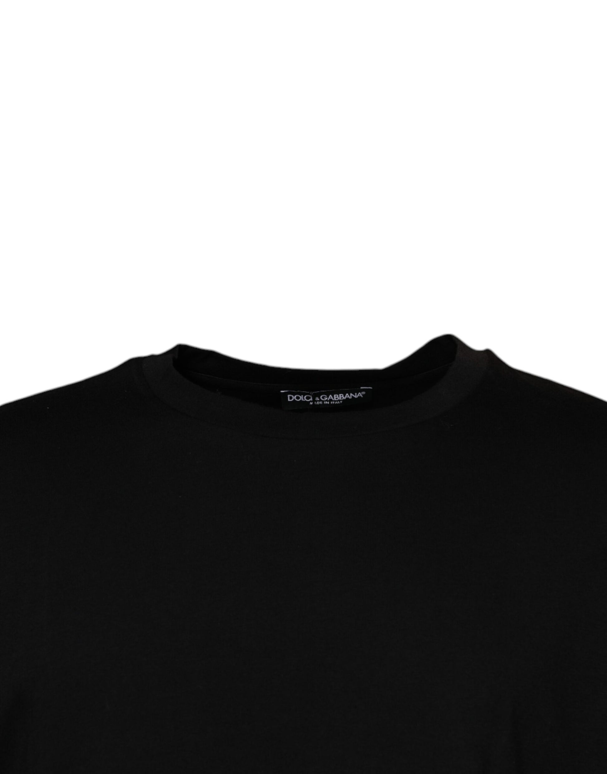Dolce & Gabbana Black Crew Neck Short Sleeve T-shirt Dolce & Gabbana